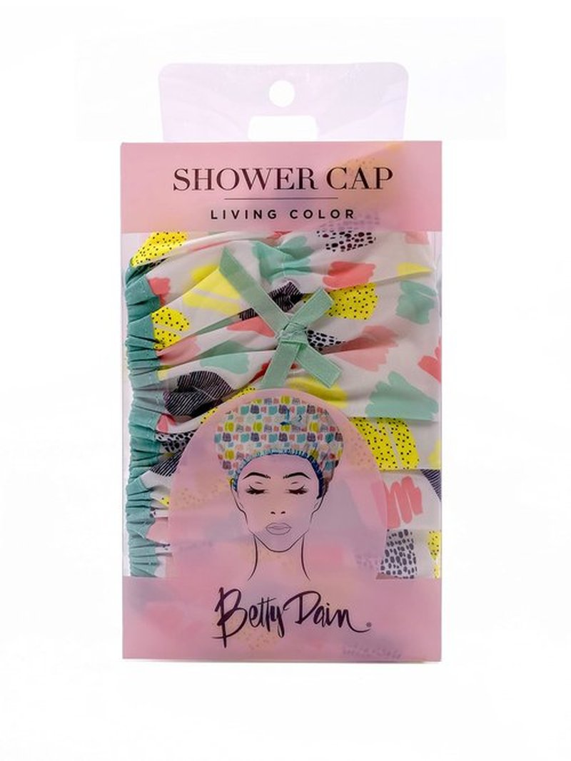 Reusable Shower Cap & Bath Cap & Lined, Oversized Waterproof Shower Caps Large Designed for all Hair Lengths with PEVA Lining & Elastic Band Stretch Hem Hair Hat - Fashionista Living Color