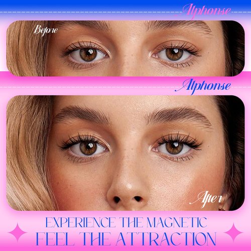 Reusable Magnetic Eyelashes with Applicator Manga Magnetic Lashes with Clamp Natural Look No Glue False Eyelashes Without Eyeliner ALPHONSE pestañas postizas magneticas