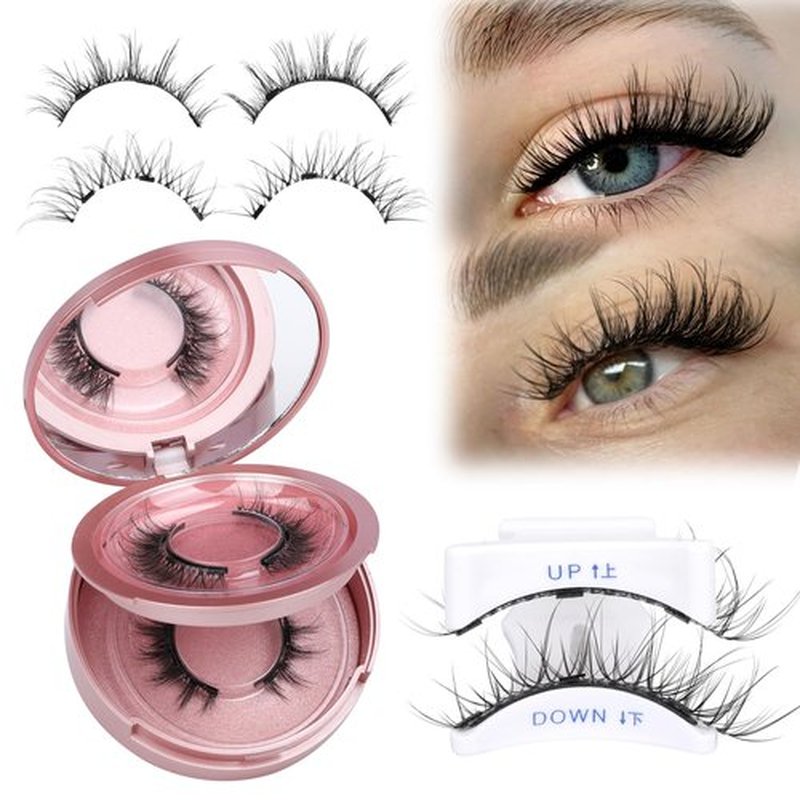 JIMIRE Magnetic Eyelashes without Eyeliner Magnetic Lashes Natural Look Wispy Reusable Comfortable Magnetic Eyelashes with Applicator No Glue Needed Fluffy Cat Eye Magnetic Lashes