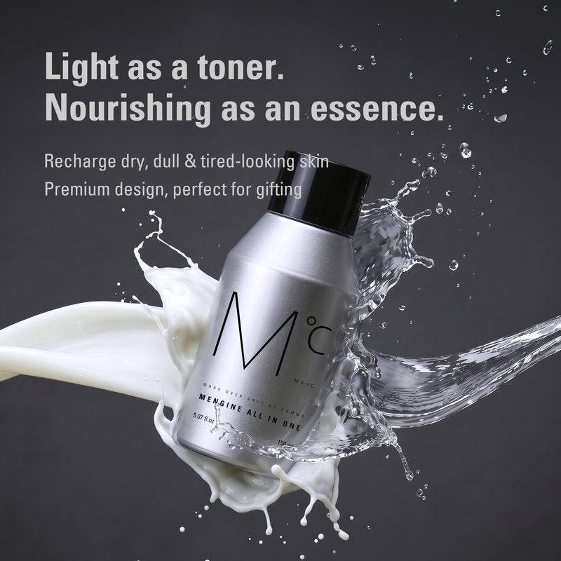 Mdoc Men's Face Moisturizer & Face Lotion, Korean 5-in-1 Skincare for Men, Lightweight Daily Hydration for Oily & Combination Skin, Non-Greasy, Alcohol-Free, 150ml