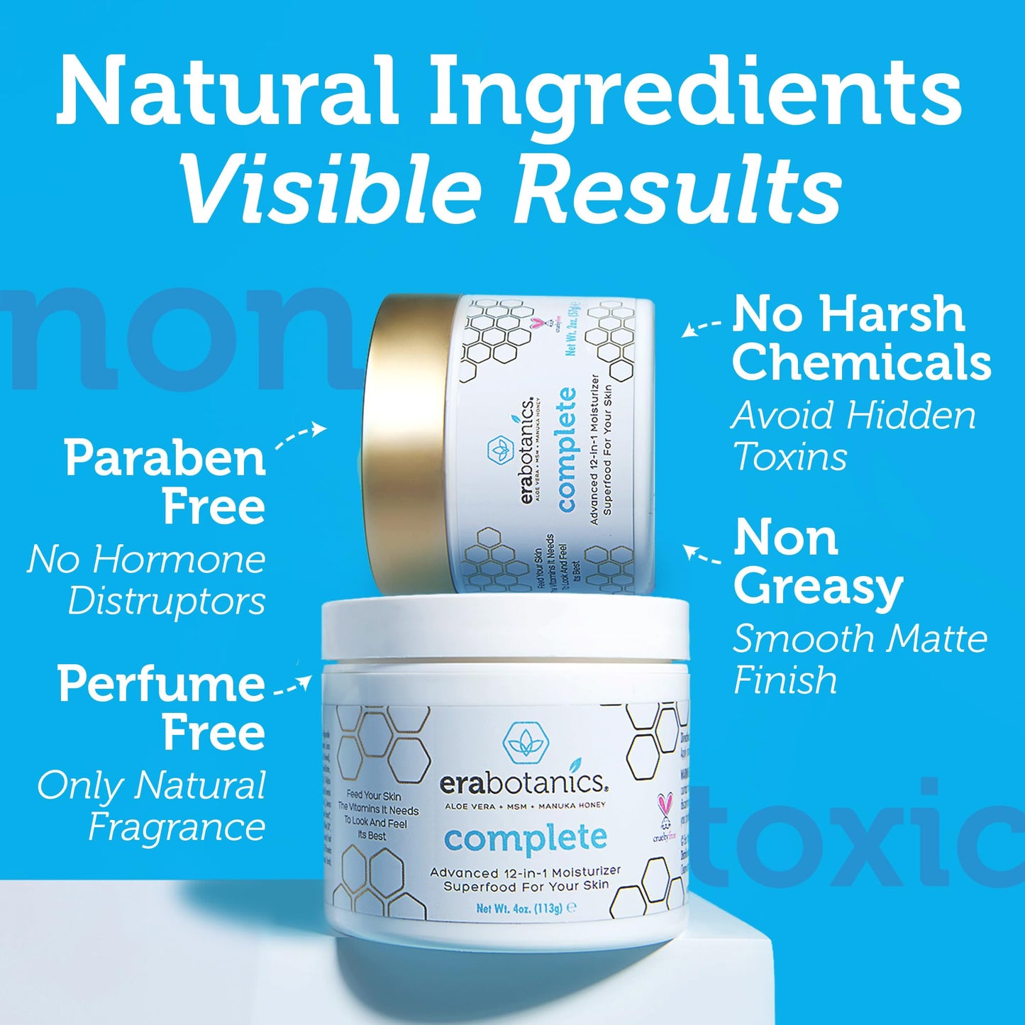 Era Organics Manuka Honey Face Cream - Complete 12-in-1 Daily Moisturizer