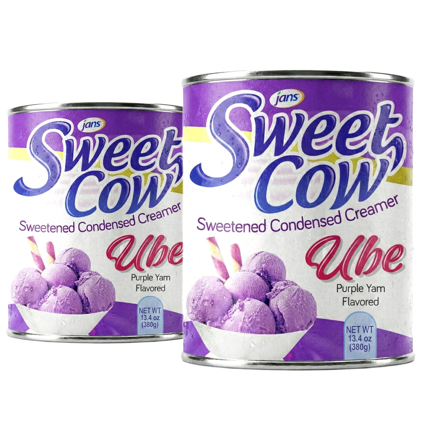 Ube Condensed Milk, 13.40 oz (Pack of 2) | Jans Sweet Cow Ube Sweetened Condensed Creamer