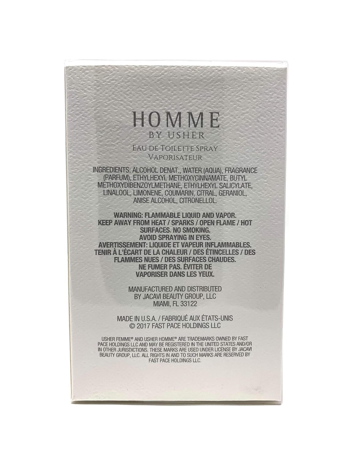 Usher Homme Men's EDT Spray 3.4 oz - Classic Fragrance for Him