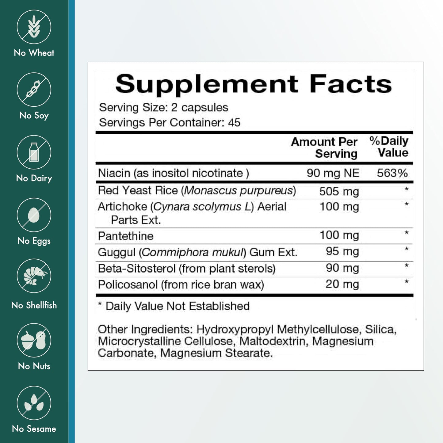 Natura Health Products Cho-Less Supplement - Promotes Healthy Lipid Metabolism and Cardiovascular Health - Featuring Niacin, Red Yeast Rice, Artichoke Extract, and Beta Sitosterol (90 Capsules)