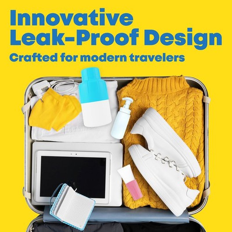Brandly Goods Multi-Size Silicone Bottle Covers for Travel – Leak-Proof Stretchable Sleeves & Safety Clip Locks, Silicone Covers for Travel Toiletries, Bottle Covers for Traveling Essentials