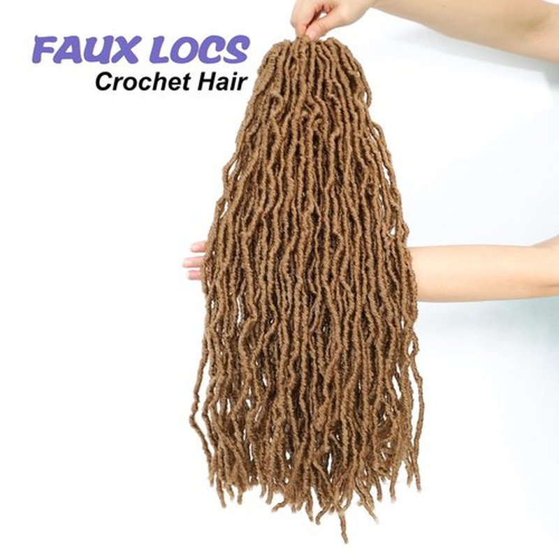 Faux Locs Crochet Hair 36 Inch 6 Packs Soft Locs Crochet Hair for Black Women New Crochet Braids Locs for Butterfly Locs Pre Looped Curly Wavy Braiding Hair Extensions (27#, 36 Inch)
