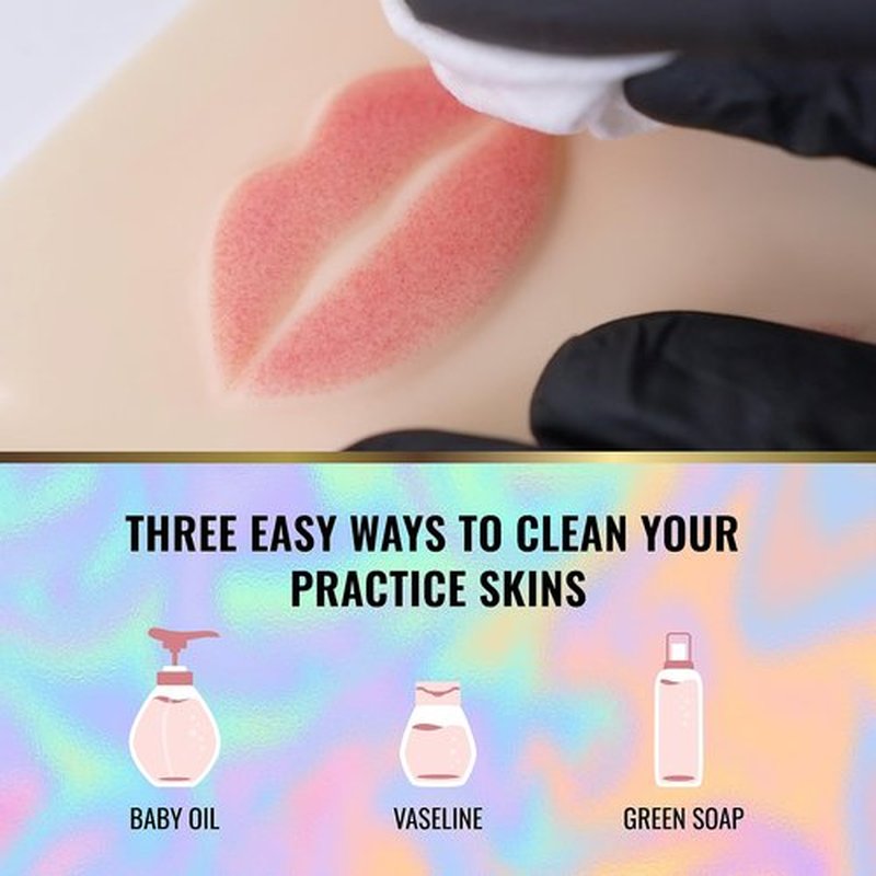 BRAWNA [ 3 Pack ] 3D Lip PMU Practice Skin - Soft Silicone Lip Blush Practice Skin with Human Skin - Like Texture - 10 Lip Shapes - Lip Tattoo Practice Skin – PMU Supplies