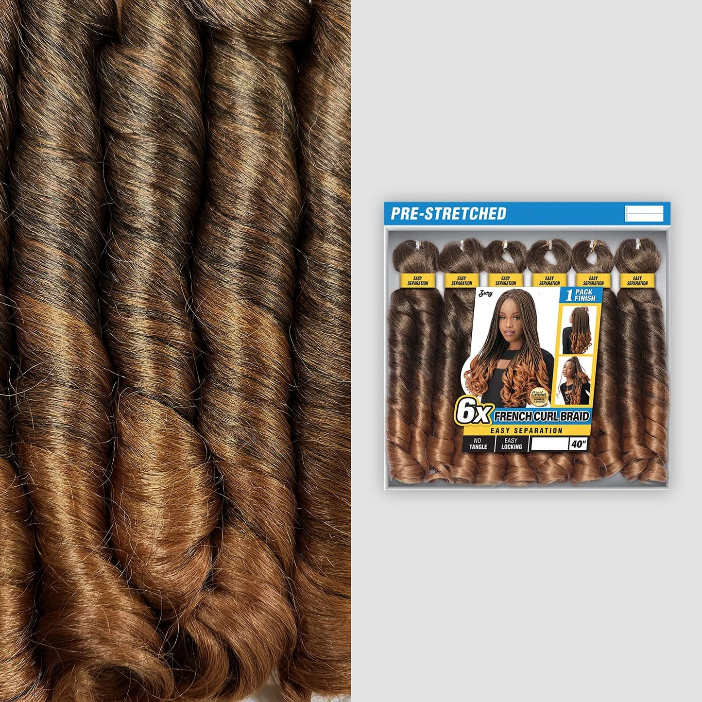 Royal Zury Crochet Braids Hand Made French Curl Braid 6X (27)