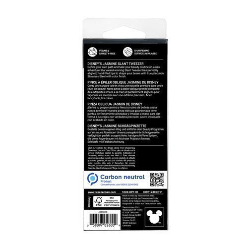 Tweezerman Jasmine Slant Tweezer - Eyebrow Tweezers for Women and Men