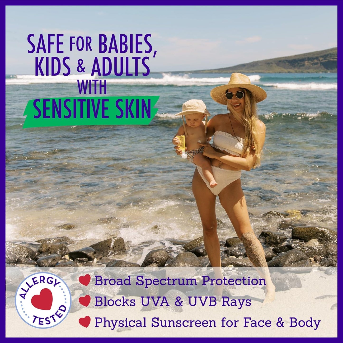 California Baby SPF 30+ Mineral Sunscreen for Babies | Travel Size 2.9oz | Lavender Scent