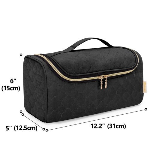Yarwo Travel Case Compatible for Dyson Airwrap Complete Styler All Models and Attachments, Portable Storage Bag with Hanging Hook for Hair Curler Accessories, Black (Patented Design)