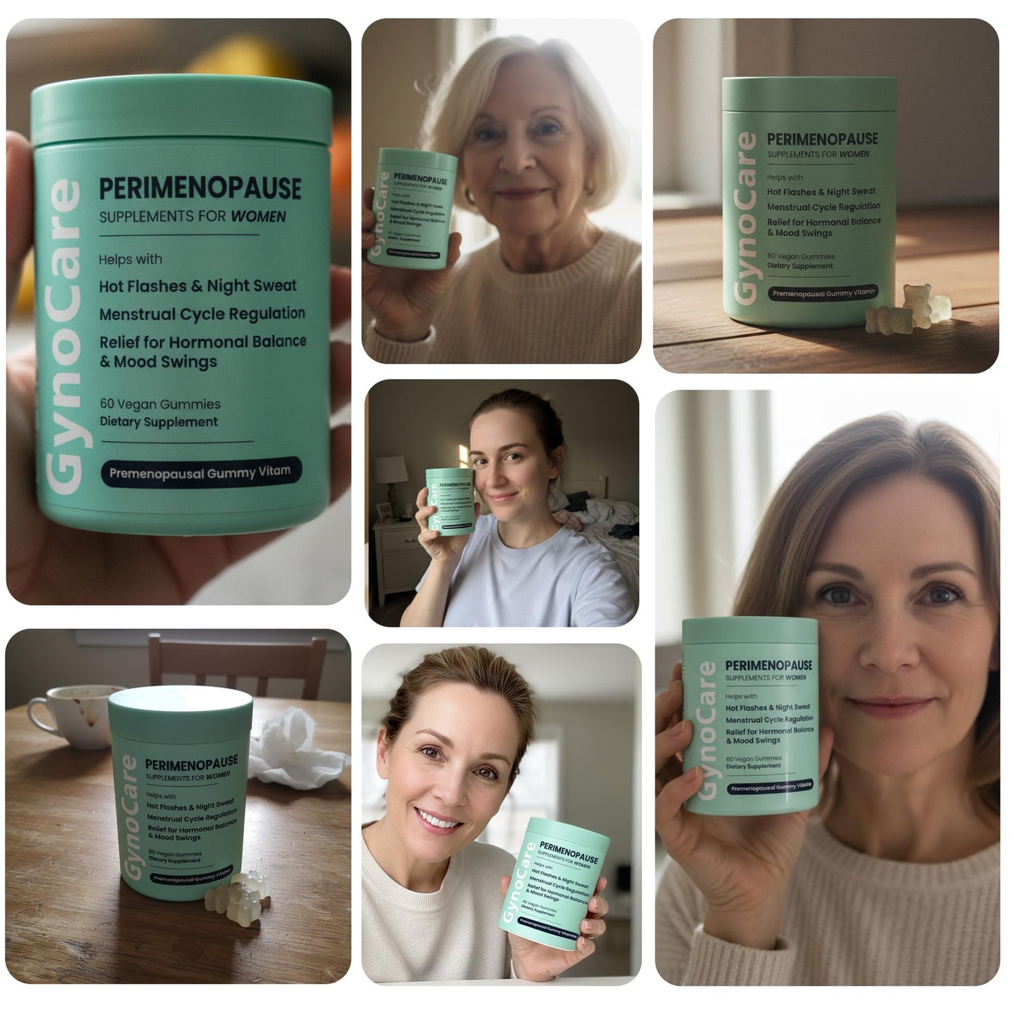Perimenopause Supplements Women | Premenopausal Gummy Vitamins | Relief for Hormonal Balance & Mood Swings | Supports Menstrual Cycle Regulation | 60 Vegan Gummies