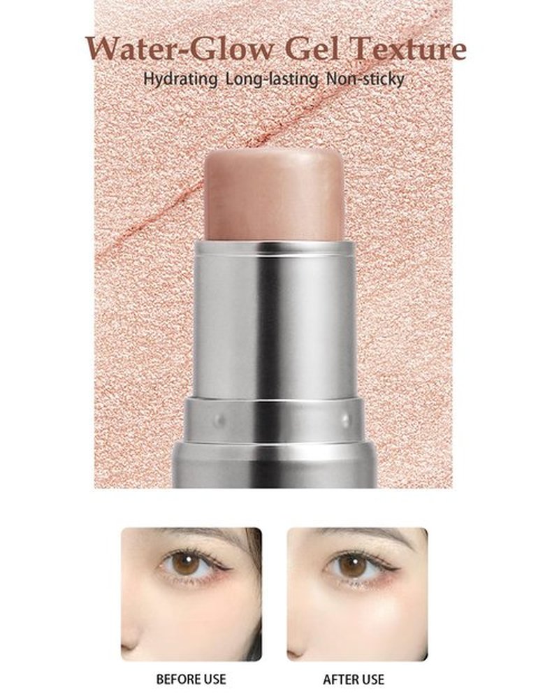 Kaxier Water Glow Highlighter Makeup, Highlighter Stick for Face Makeup, Korean Makeup, Smooth & Lightweigh (01#, 0.21 oz (6g))