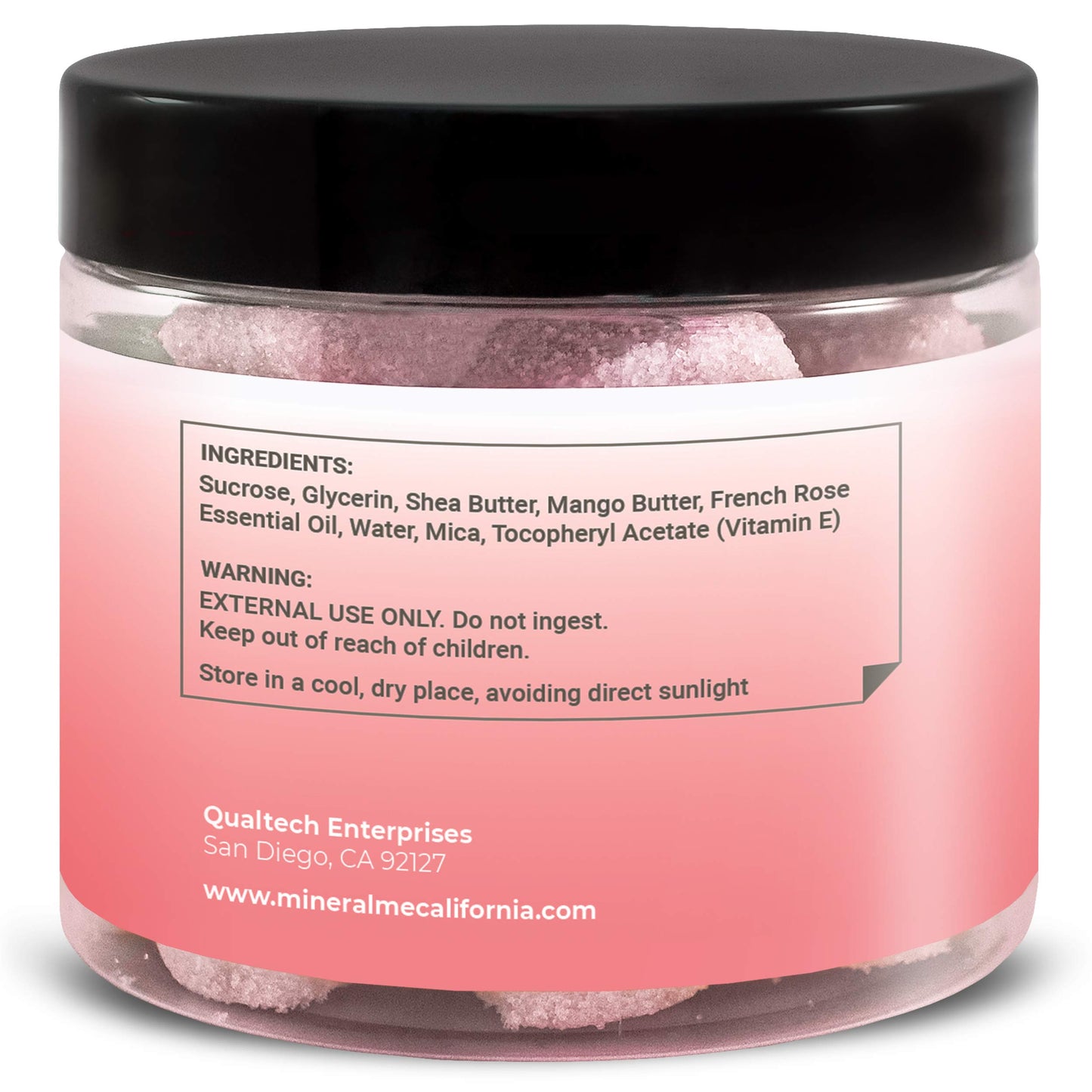 Body Scrub Exfoliator - 12oz FRENCH ROSE Sugar scrub cubes w/Mango Butter & Shea butter- Ultra Hydrating & Moisturizing - Natural & Organic for all body exfoliation- For hands, arms, legs & foot