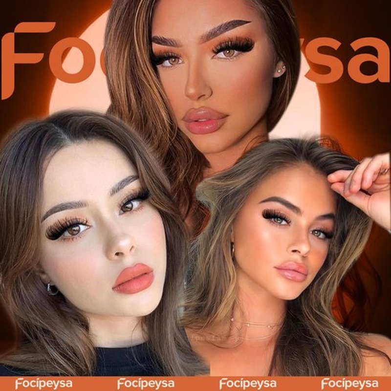 Focipeysa 18mm Faux Mink Eyelashes Fluffy Volume False Lashes D Curl Fake Lash Dramatic False Eyelashes 10D Dramatic Strip Lashes Pack 7 Pairs Lashes DIY Lashes at Home