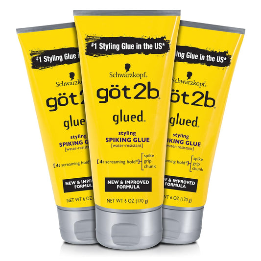 Got2b Glued Styling Spiking Hair Gel, 6 oz (Count of 3)