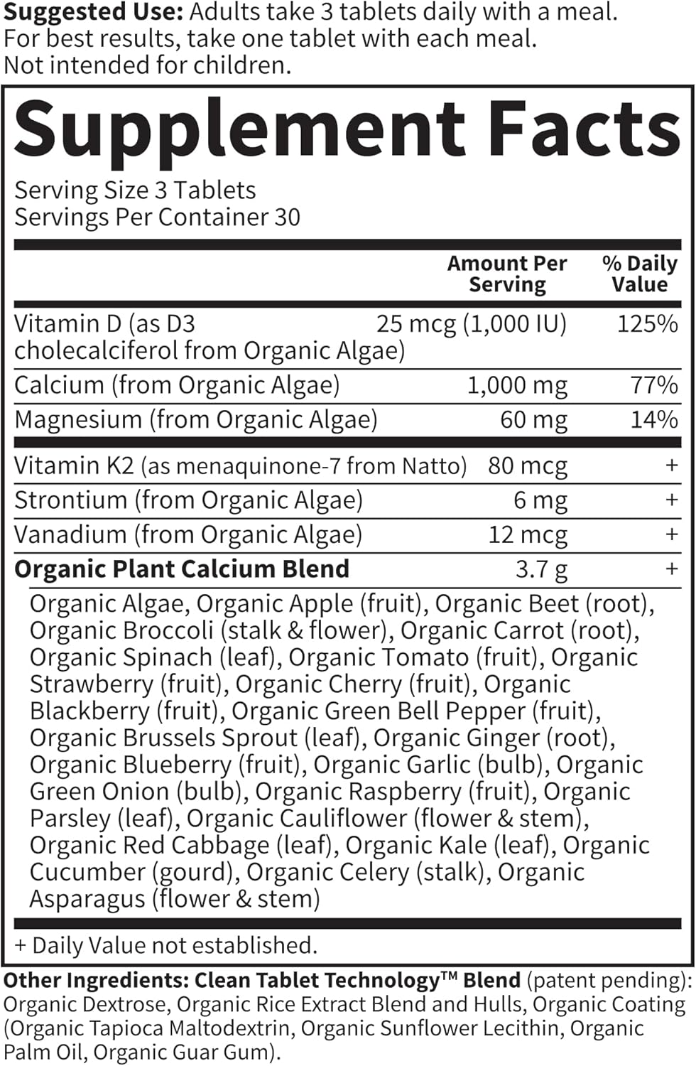 Garden of Life Calcium Supplement with Magnesium & Organic Vitamin D3 K2, Made from Whole Foods, Gluten-Free, 180 Count