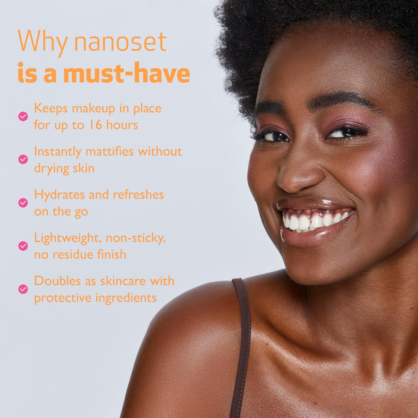 Indeed Labs Nanoset | Mattifying Setting Spray for All Skin Types | Locks Makeup In & Hydrates with Ectoin for Up to 16 Hours | Blurring & Light-Diffusing Technology, (75 mL)