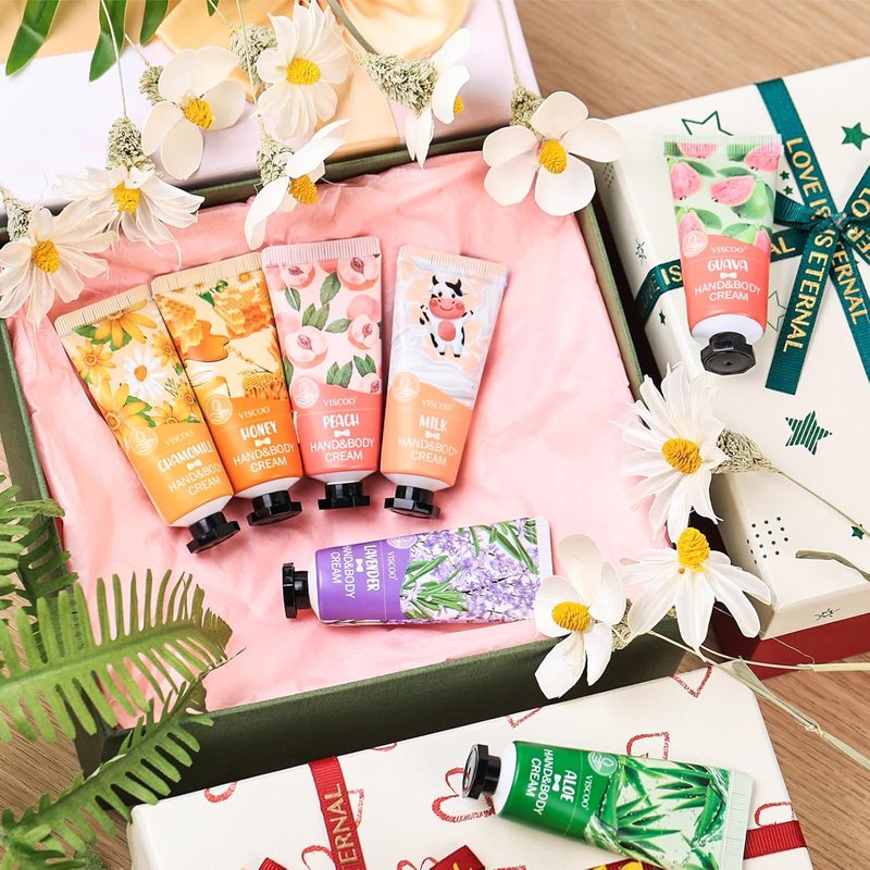 Hand Cream Gift Set for Women - 7 Moisturizing Mini Lotions | Perfect for Teacher Appreciation & Graduation