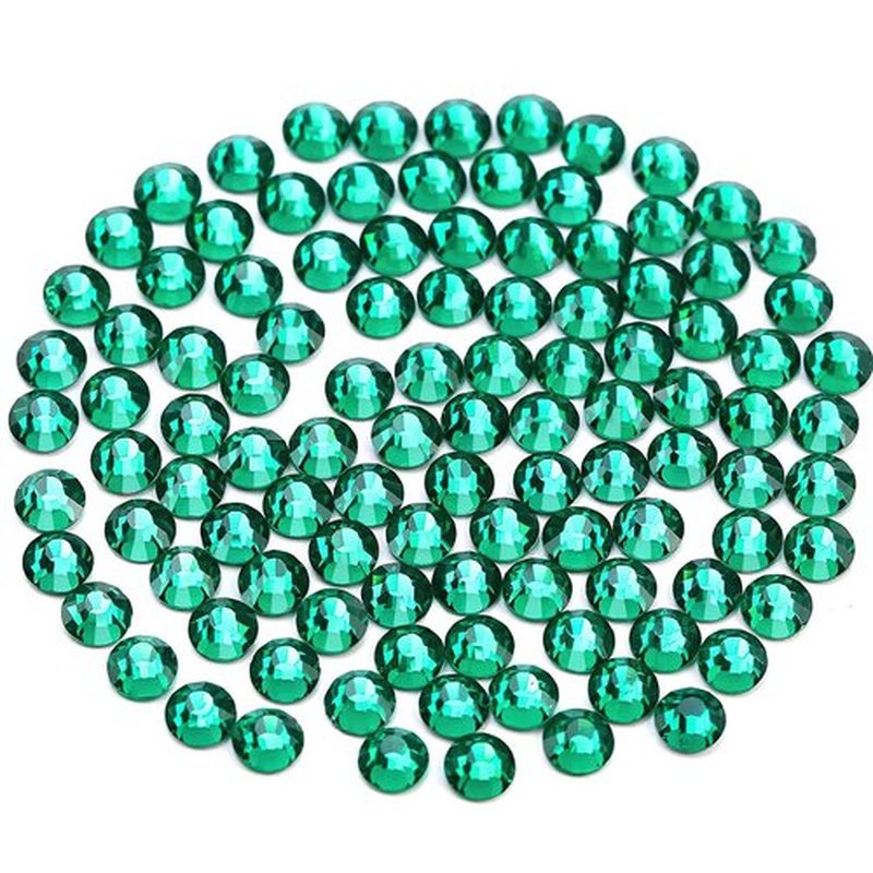 Novani Rhinestones 1440pcs SS20 Glass Rhinestones Crystal Flatback Gemstones for Crafts Nails Makeup Bags and Shoes Decoration（SS20, Green Zircon）