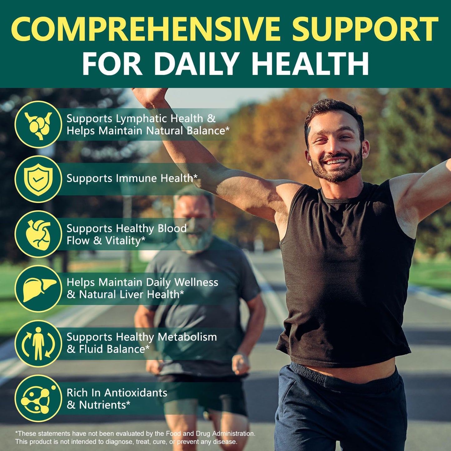 Lymphatic Drainage Supplements, 4275mg Herbal Blend for Immune and Fluid Health for Men Women,with Dandelion, Burdock Root, Echinacea, Turmeric, 60 Softgels for Lymph System Balance