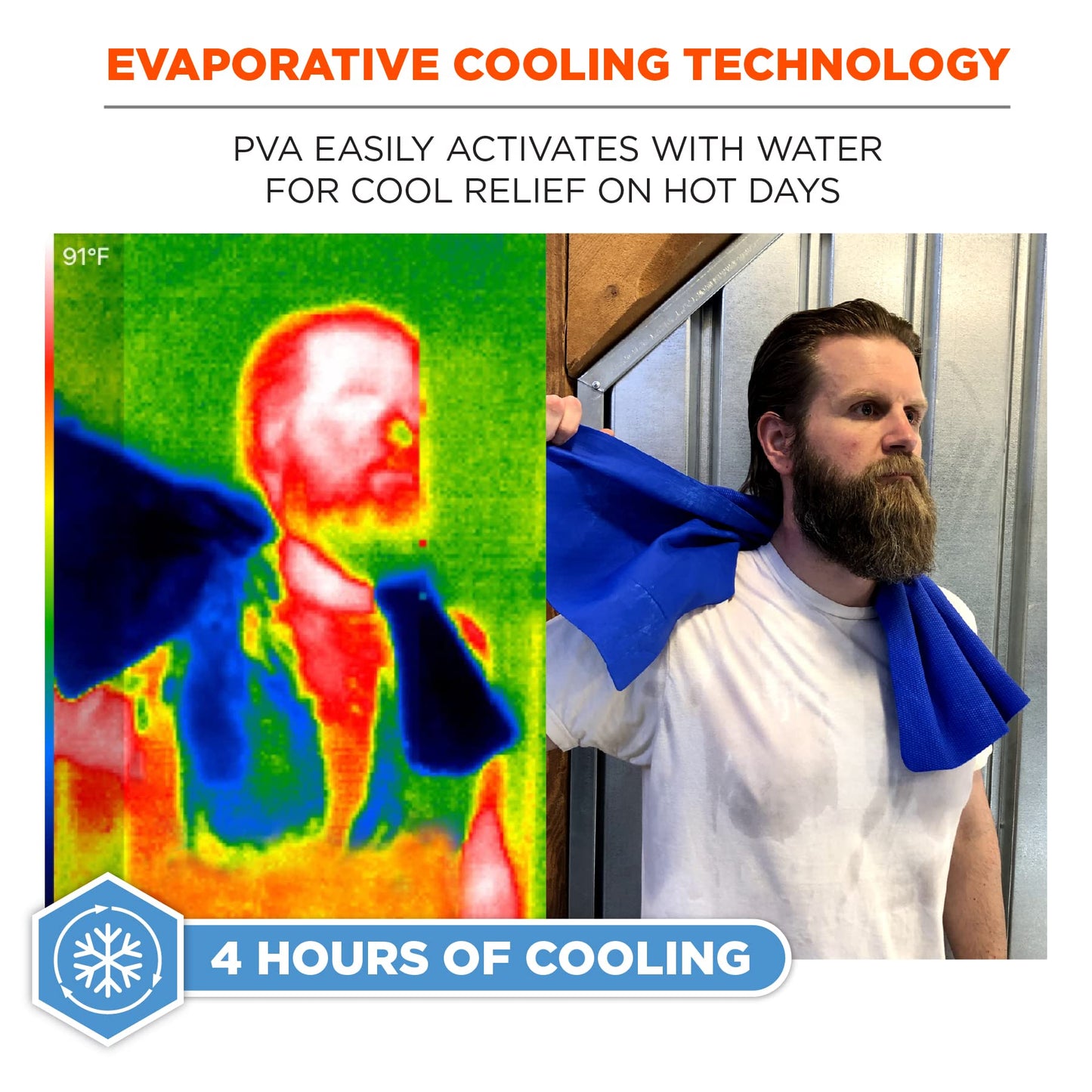 Ergodyne 6210 Phase Change Lightweight Cooling Ice Vest, Cooling Relief for All Environments, Cooling Towel Included