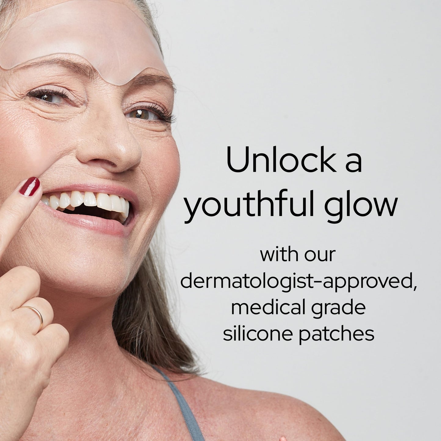 SiO Beauty FaceLift - Reusable Anti-Wrinkle Patches for Neck, Forehead, Eye & Smile - Overnight Smoothing Silicone for Fine Lines, Wrinkles, and Aging