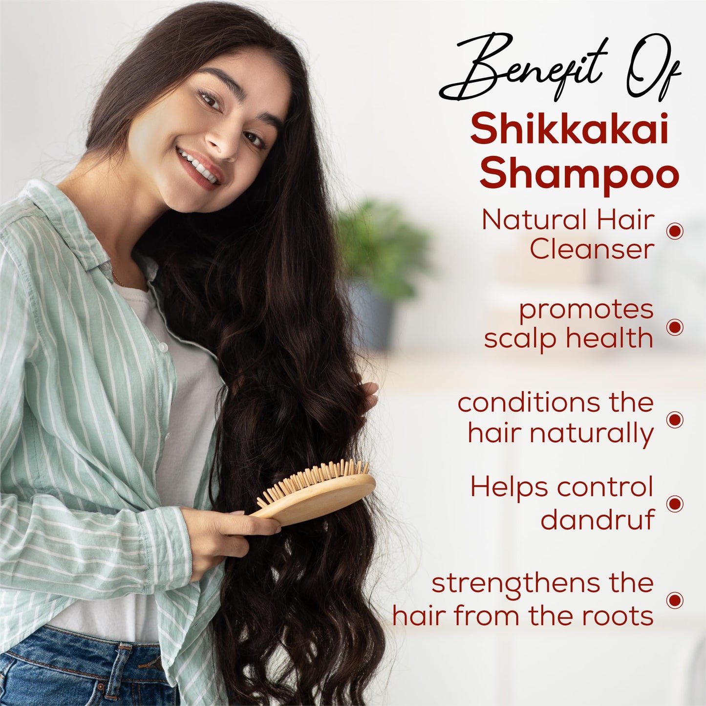 VCare Shikakai Shampoo Enriched With Amla | Hibiscus| Aloevera | Neem -200ml/6.7 Fl Oz