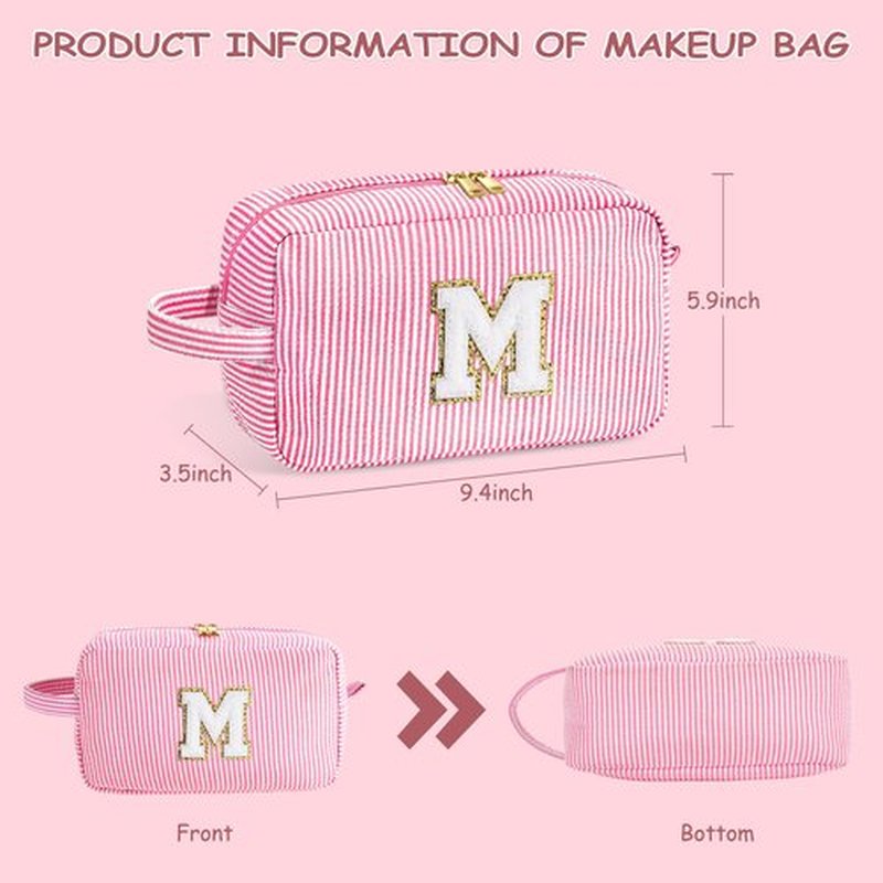 YOOLIFE Birthday Gifts for Women Her - 20th 30th 40th 50th 60th Birthday Gifts for Women, Personalized Birthday Gifts for Women Her Mom Best Friend Sister Teacher, Monogram Initial Makeup Bag J
