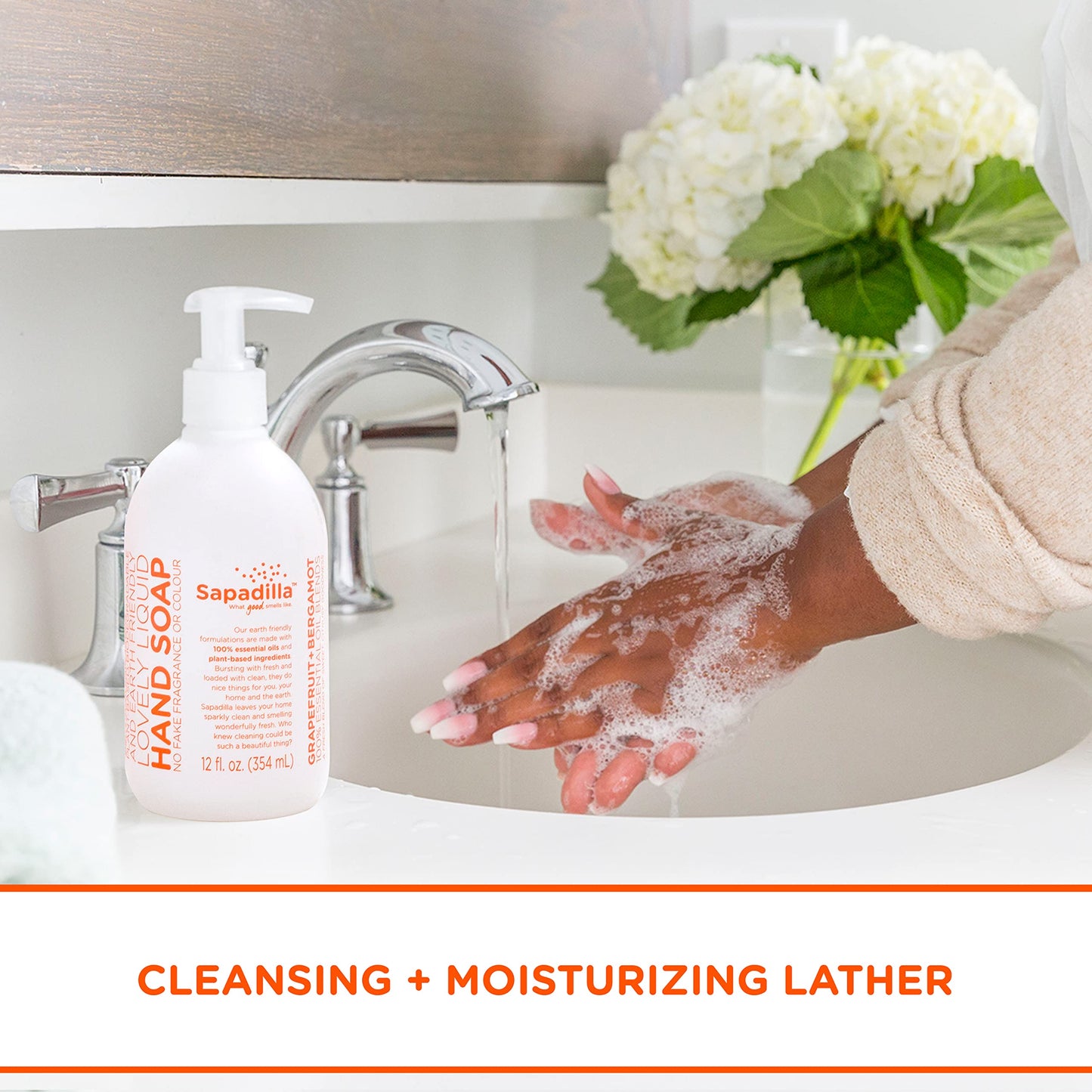 Sapadilla Liquid Hand Soap - Three Scent Variety - Made with 100% Pure Essential Oil Blends, Cleansing & Moisturizing, Aromatic & Fragrant Hand Soap, Plant Based, Biodegradable, 12 Ounce, (Pack of 3)