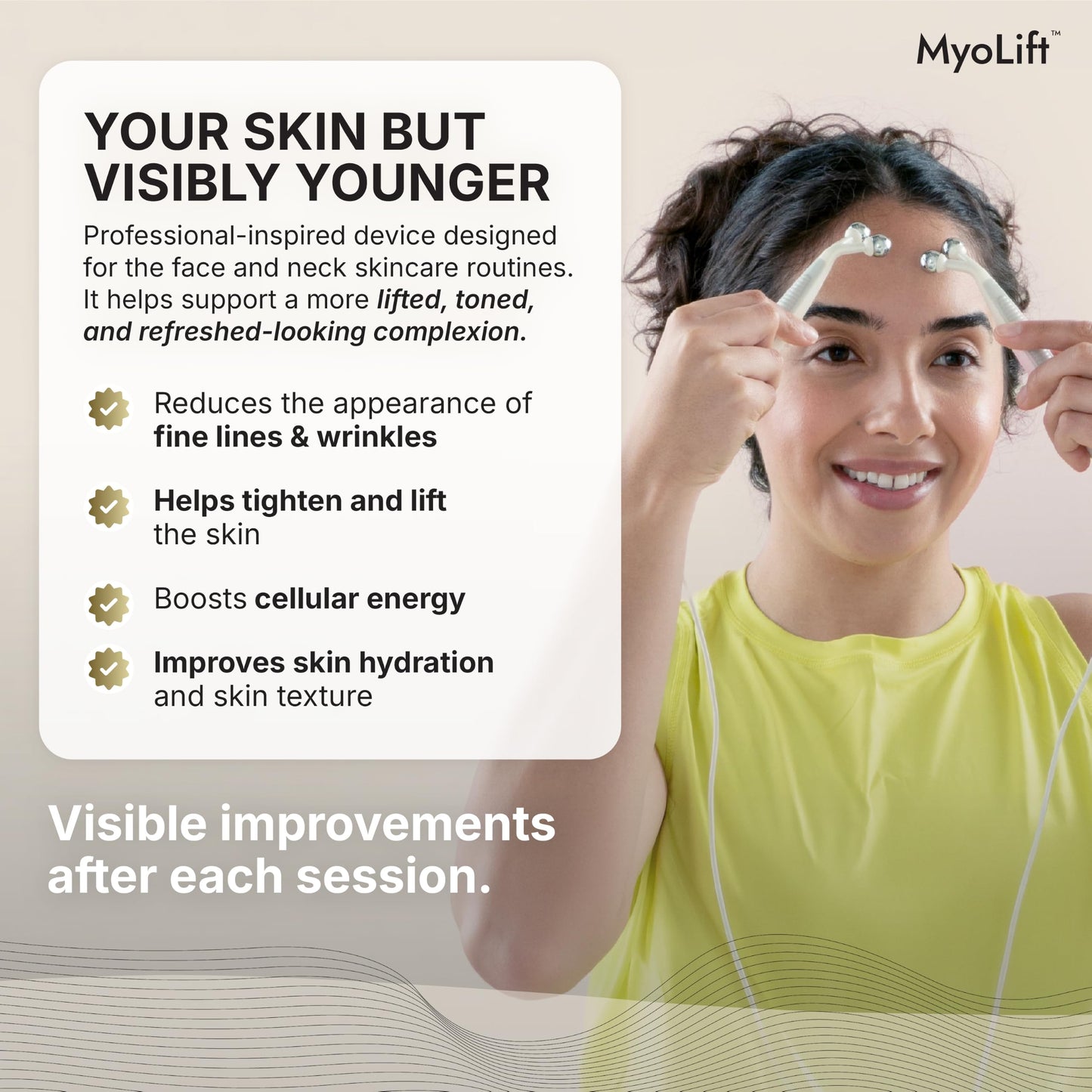 7E Wellness MyoLift Mini Microcurrent Facial Device with Dual Probes