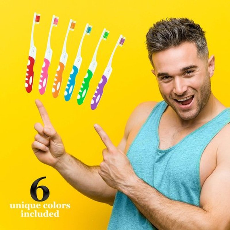 Bulk Travel Toothbrushes, Individually Wrapped Portable Toothbrush, Manual Disposable Travel Toothbrush Set for Adults, Medium Soft Large Head, Multi Color Travel Toothbrush Kit (100 Pack - Medium)