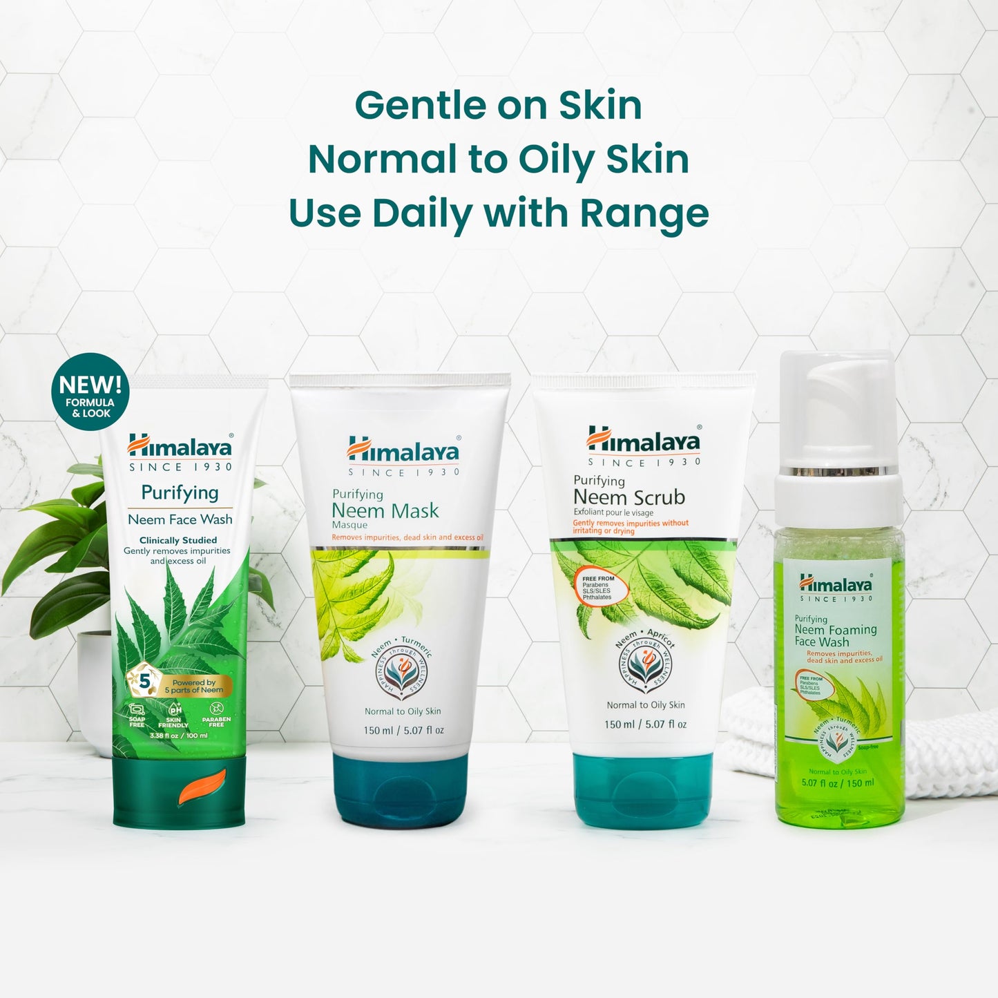 Himalaya Purifying Neem Foaming Face Wash, Soap-Free Daily Foaming Facial Cleanser with Neem & Turmeric for Deep Cleaning, Paraben-Free, Dermatologically Tested, 150 ml (5.07 oz)