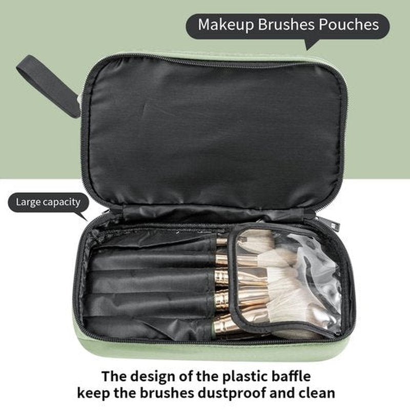 Travel Makeup Bag Cosmetic Bag Makeup Bag Toiletry bag for women and men (Large Green)