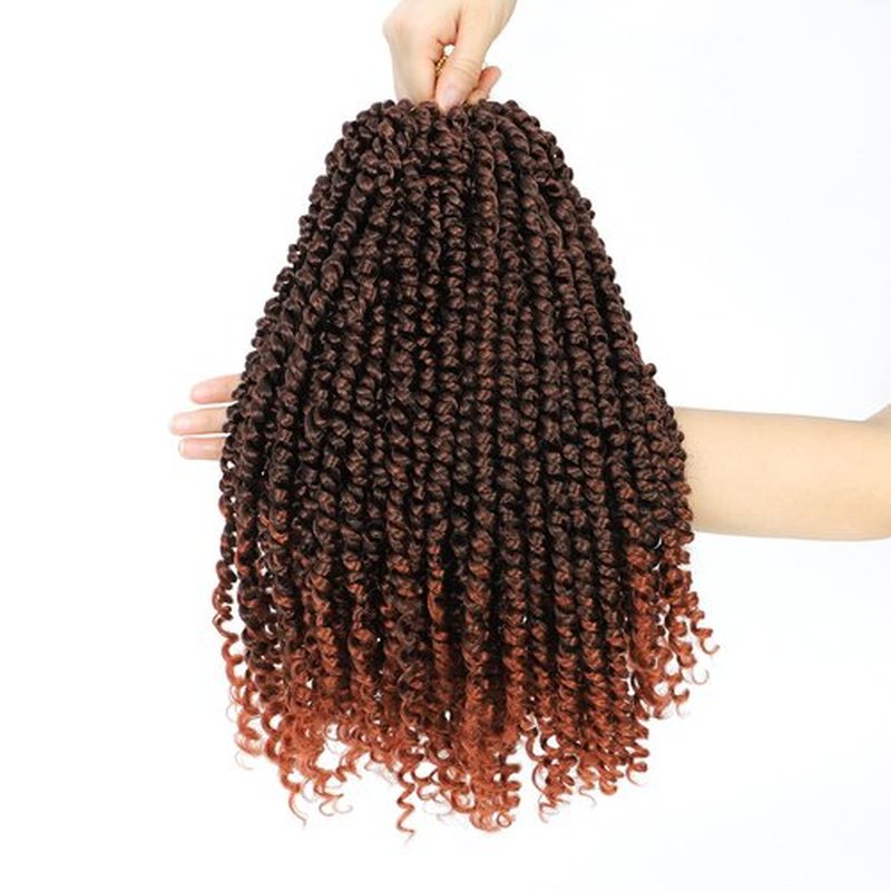 Passion Twist Hair 12 Inch 8 Packs, Pre Twisted Passion Twist Crochet Hair For Black Women, Pre Looped Passion Twist Curly Crochet Hair, Short Crochet Passion Twist Hair (12 Inch (Pack of 8), T350#)