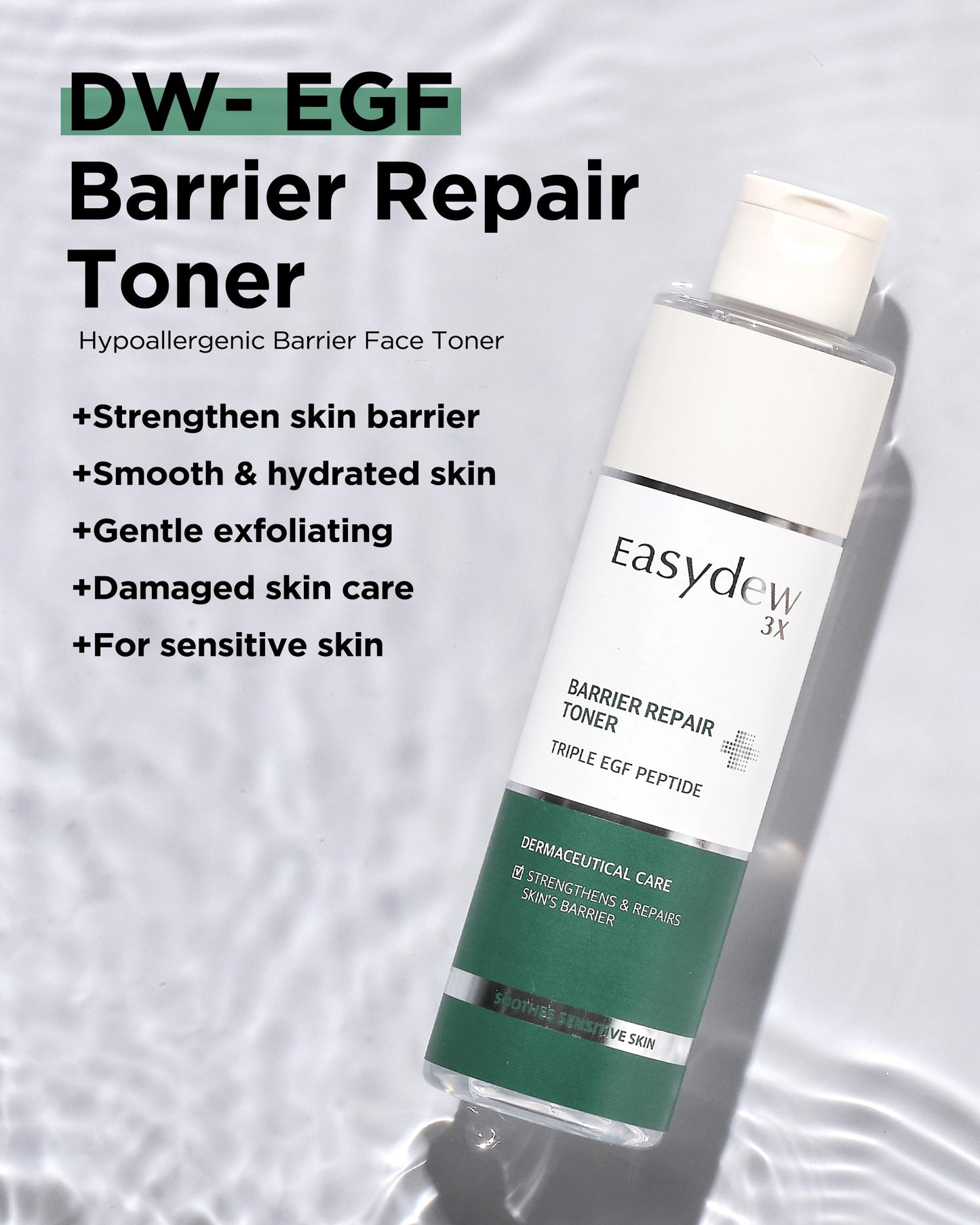 EASYDEW Barrier Repair Toner - PHA Face Toner for Smooth, Moisturized Skin - Ideal for Dry and Irritated Skin, 6.76 fl.oz