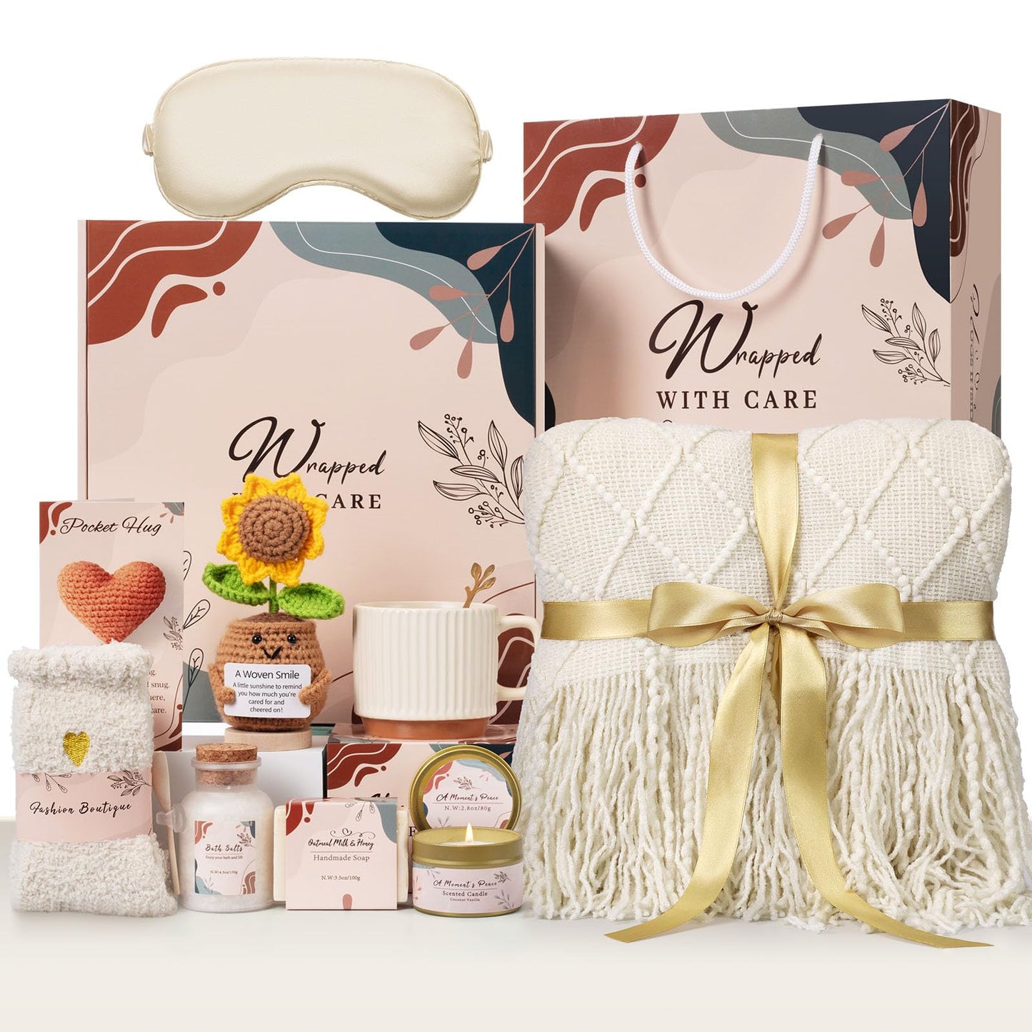 Gifts for Women, Birthday Gift Basket for Women, Self Care Package, Thinking of You and Get Well Soon Gifts Her, Best Friend, Sister, Mom