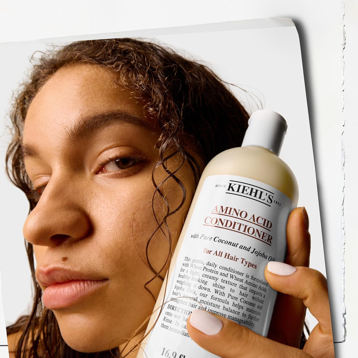 Kiehl's Amino Acid Conditioner, Strengthening and Moisturizing Hair Treatment, with Amino Acids, Jojoba and Coconut Oil to Improve Manageability and Added Shine, Suitable for All Hair Types