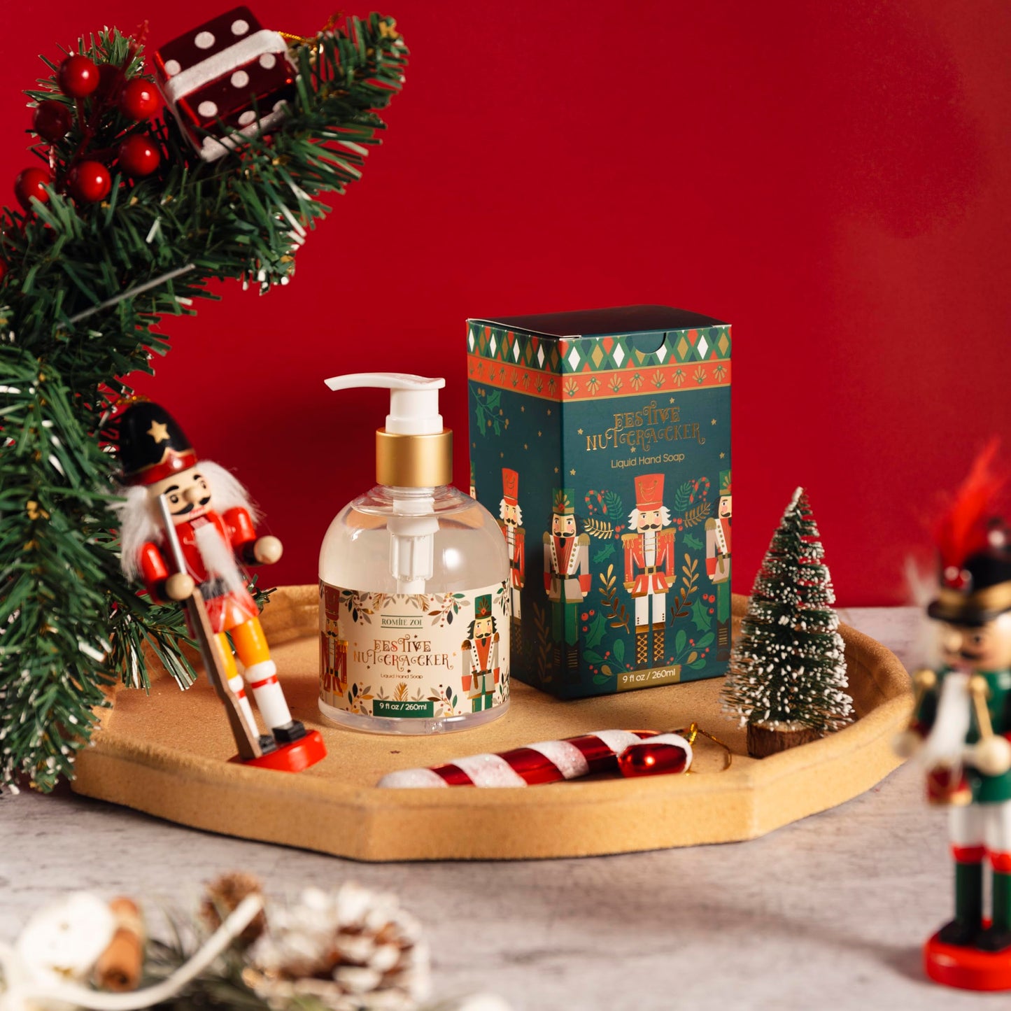 ROMIIE ZOI Christmas Liquid Hand Soap with Gift Box - The Nutcracker, Infused with the Nutcracker Aroma - 260ml/ 8.7 fl.oz