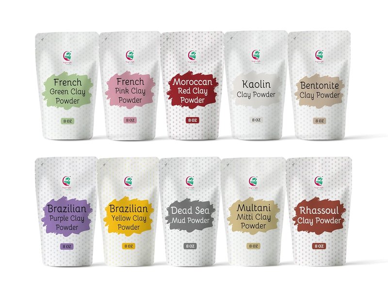 Colorful Clay Pack for Mask & Soap Making - 10 x 8oz DIY Ingredients | Perfect for Creative Projects