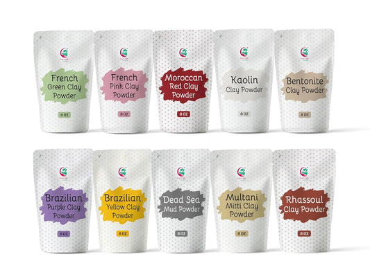 Colorful Clay Pack for Mask & Soap Making - 10 x 8oz DIY Ingredients | Perfect for Creative Projects