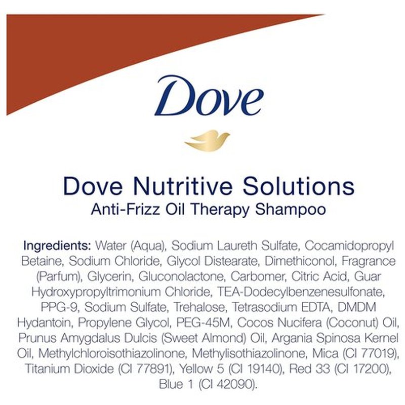 Dove Nutritive Solutions Dry Hair Shampoo for Frizz Control Oil Therapy with Nutri-Oils Moisturizing Shampoo Formula Smooths Hair 12 oz, 4 Count
