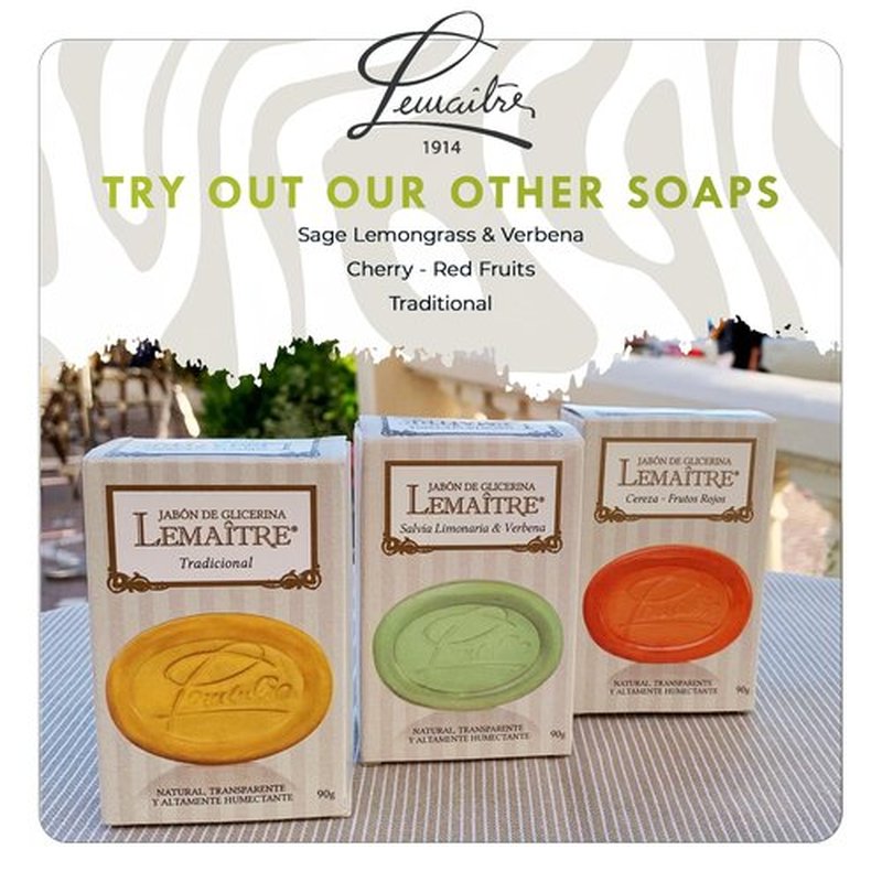 LEMAITRE Glycerin Soap - Vegan Transparent Bar, Gentle Cleanse, Vegan Bar, Cruelty-Free, Fragrances & Skin care for Women, Men (3.17 Ounce (Pack of 6), Sage, Lemon Grass & Verbena)