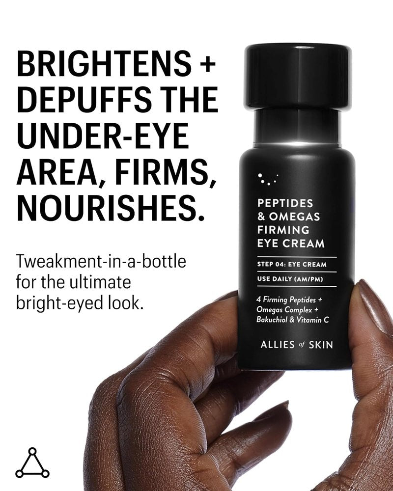 Allies of Skin Peptides Firming Eye Cream & Daily Moisturizer Duo - Anti-Aging Hydration for Face & Neck (0.5 oz / 1.6 oz)