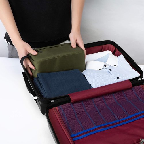 Vorspack Toiletry Bag Hanging Dopp Kit for Men Water Resistant Shaving Bag with Large Capacity for Travel - Army Green