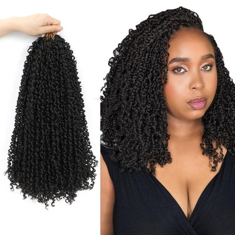 Passion Twsit Hair 12 Inch - 4# Yankee Twist Crochet Hair 10Packs Passion Twist Braiding Hair Prelooped Mini Spring Twist Crochet Hair for Black Women(12 Inch,4#)