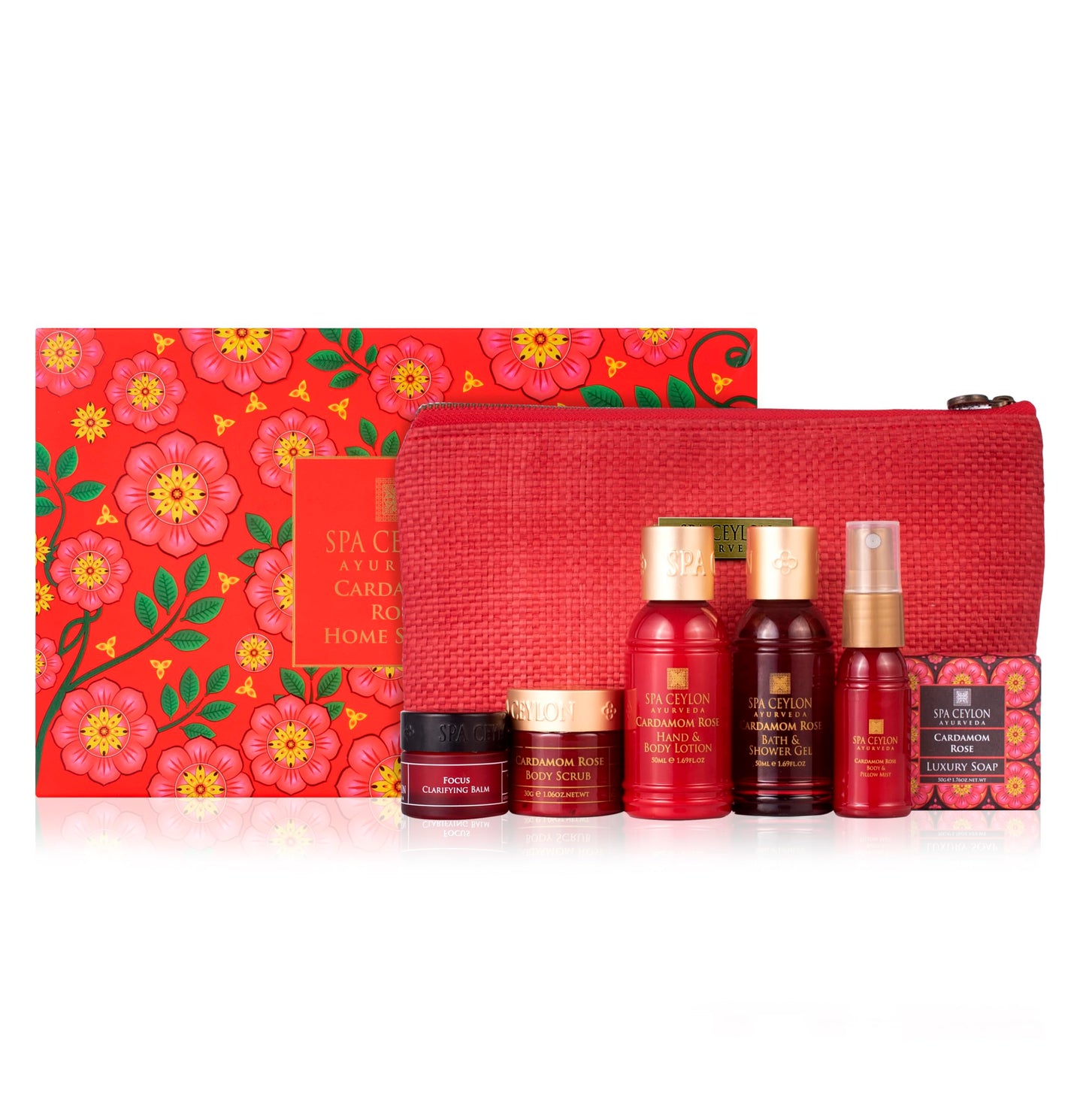 SPA CEYLON Cardamomrose Home Spe set | Spa Gifts | Pampering | Ayurvedic | All Natural | Mother's day gifting