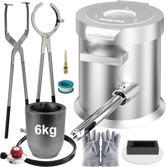 6KG Propane Melting Furnace Kit - Metal Casting Machine for Gold, Silver, Copper | Jewelry Making & Refining