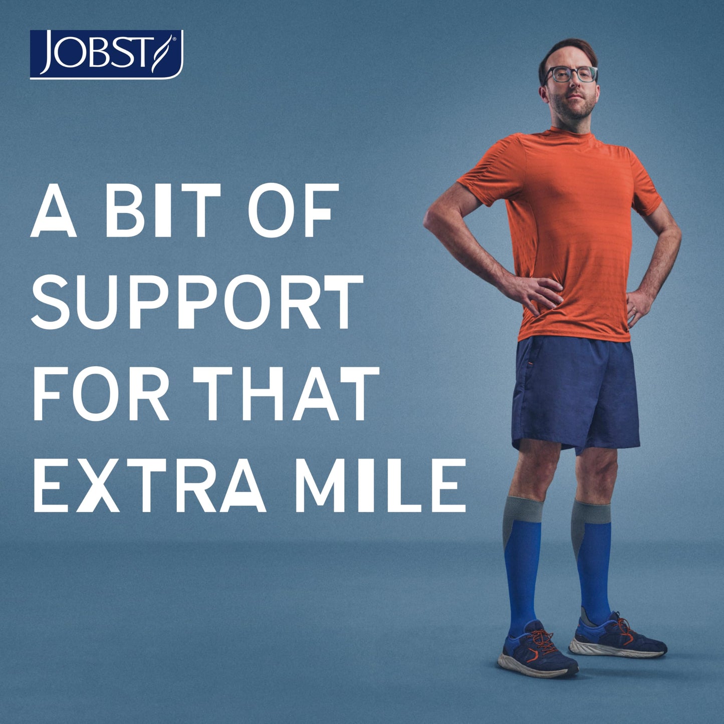 JOBST Sport Knee High 15-20 mmHg Compression Socks, Black/Cool Black, Large