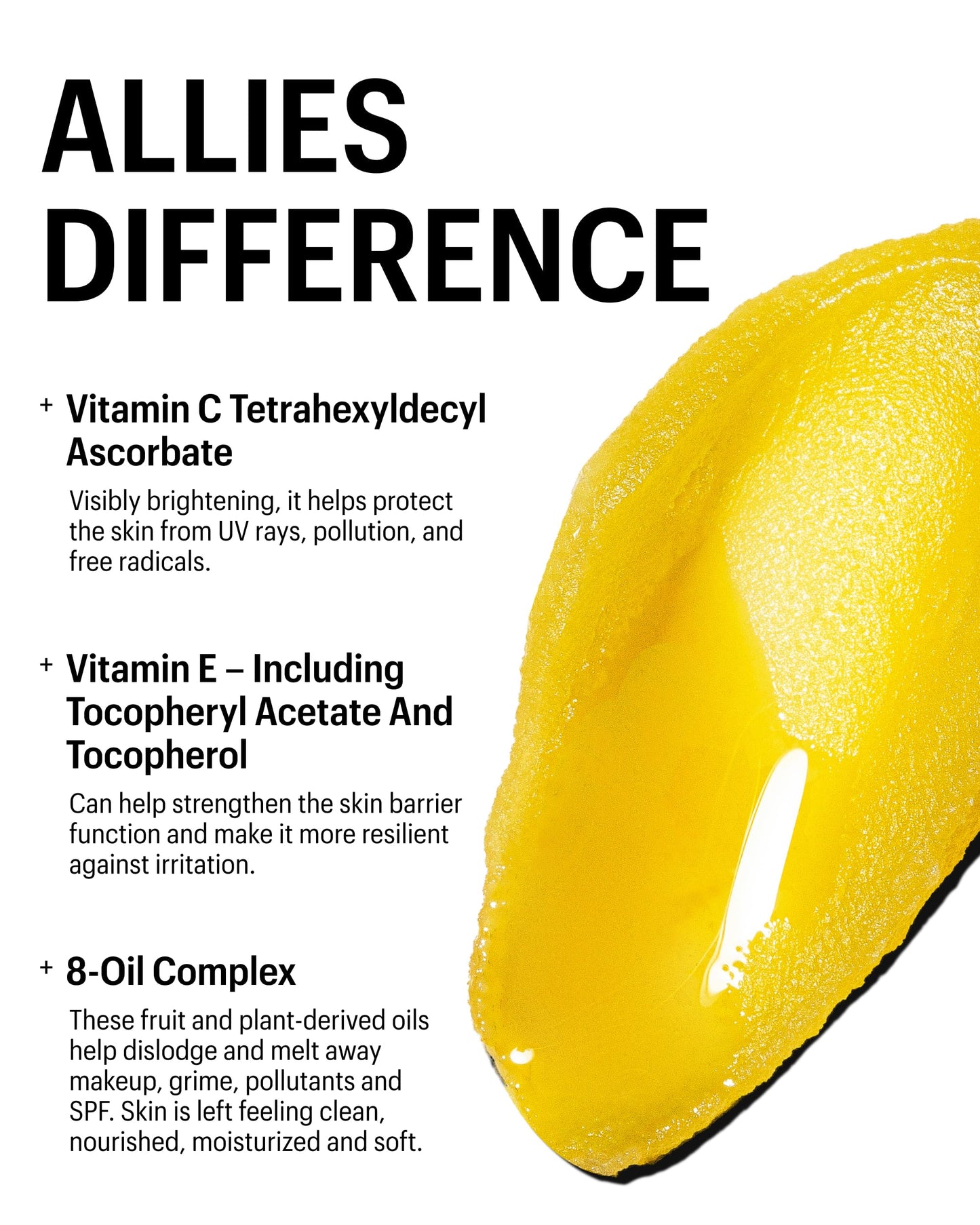 Allies of Skin Vitamin C & Omegas Cleansing Balm | Daily Makeup Remover to Dissolve Waterproof Mascara and SPF | Ophthalmologically Tested for Sensitive Eyes & Skin (3.4 Fl oz)